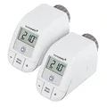 Produktbild: Homematic IP 2er Set Smart Home Heizkörperthermostat – Basic, digitaler Thermostat Heizung, Steuerung per App, Alexa, Google Assistant, einfache Installation, Energie sparen, 156541A0