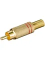 Produktbild: Pro RCA plug red - gold-plated with cable protector