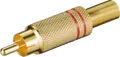 Produktbild: GOOBAY 11280 - Cinchstecker, Farbcodierung rot, Kontakte vergoldet