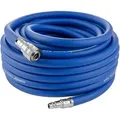 Produktbild: Poppstar Druckluftschlauch Premium Hybrid PVC mit Gewebeeinlage, (Innendurchmesser 9,2mm) mit Schnellkupplungen, bis 20 bar blau 1500 cm