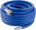 Produktbild: Poppstar Premium Hybrid Druckluftschlauch 15 m mit Schnellkupplung, 20 bar, blau