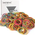 Produktbild: 500 Stücke Bunte Gummibänder Gummiringe Große Gemischte Elastische Gummibände...