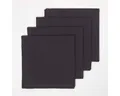 Produktbild: Homescapes Stoffserviette 4er-Set Stoffservietten schwarz – 45 x 45 cm, 100% Baumwolle