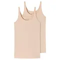 Produktbild: Schiesser Damen 2 Pack Trägertop Unterhemd Bio Baumwolle - 95/5 Organic Unterwäsche, Haut_174389, 46 EU