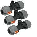 Produktbild: 3x GARDENA T- Stück Sprinkler-System Quick & Easy Verbindung 1/2