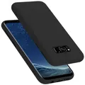 Produktbild: Cadorabo Hülle kompatibel mit Samsung Galaxy S8 Hülle Silikon Handyhülle für Galaxy S8 Case aus flüssigem Silikon- Kratzfeste und stoßfeste dünne TPU Schutzhülle - Liquid SCHWARZ