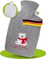 Produktbild: Hugo Frosch Wärmflasche Auslaufsicherer Bauchwärmer Klassik 1.8L mit Fleecebezug 