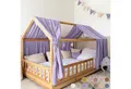 Produktbild: lilimaus Betthimmel Hausbetthimmel Baumwoll Musselin Betthimmel Kinder Hausbett 2er Set, Stilvolle Musselin-Deko für Kinderzimmer, ideal als Geschenkidee
