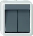Produktbild: Gira 1129815 10530 Wippschalter 10530 Serienschalter WG AP grau, 250 V