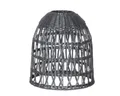 Produktbild: STAR TRADING Lampenschirm Lampenschirm Rattanstil KNUTE wetterfest Kunststoff grau D: 30cm