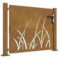 Produktbild: vidaXL Gartentor 105x105 cm Cortenstahl Gras-Design 153227