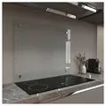 Produktbild: Mucola Küchenrückwand Spritzschutz Klarglas Glasrückwand Herdspritzschutz ESG Glas, (Stück), ESG Sicherheitsglas weiß 70 cm x 50 cm