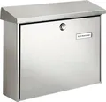 Produktbild: Burg Wächter 8140 AMRUM 3867 NI Briefkasten Edelstahl Silber Schlüsselschloss
