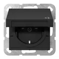 Produktbild: Gira 4414005 SCHUKO-Steckdose 16 A 250 V~ mit Klappdeckel und Shutter, System 55