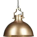 Produktbild: Hängelampe Industrial Design Im Shabby Look, Deko Für Esszimmer, E27, 230v Pendellampe Ø 40,5 Cm, Gold - Relaxdays