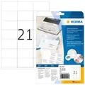 Produktbild: HERMA Adressetiketten für Schreibmaschinen A4 70x42 mm Papier matt Ecken spitz 420 St. - Weiß - Papier - Matte - 7 cm - 4,2 cm - 20 Blätter