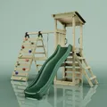 Produktbild: OutdoorToys Spielturm Sevilla in Dunkelgrün mit Kinderschaukel