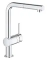 Produktbild: GROHE Minta, Küchenarmatur (Wasserhahn Küche mit ausziehbarer Brause, praktischer 360° Schwenkbereich, wassersparend dank variabler Mengenbegrenzung, einfache Montage am Spülbecken), chrom, 32168000