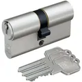 Produktbild: BASI Profilzylinder V50, Verschiedenschließend, diverse Längen, (Packung, 1-St), Kurzzylinder 27/27 mm, 5 Stiftzuhaltungen, 3 Schlüssel Kurzzylinder - 27/27 mm