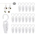 Produktbild: JEEZAO 20 Stück Wäscheklammern Große Handtuchklemmen,360° Drehbarer Haken mit Clips für Towel,Hut, Vorhänge,Strandtuch,Kleider,Badetuch