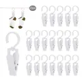Produktbild: 20 Stück Wäscheklammern Große Handtuchklemmen,360° Drehbarer Haken mit Clips ...