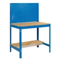Produktbild: PROREGAL® Werkbank Werkbank Buffalo mit Werkzeugwand, (3 verschiedene Größen (HxBxT 144,5 x 90/120/150 x 61 cm), Traglast 600kg, Verschiedene Farben) blau 150 cm x 144,5 cm x 61 cm