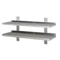 Produktbild: Wandbord Edelstahl verstaerkt, 2 Boeden, 140x30