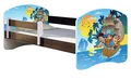 Produktbild: ACMA Kinderbett Jugendbett mit Einer Schublade und Matratze Wenge mit Rausfallschutz Lattenrost II 140x70 160x80 180x80 (21 Piraten, 140x70)