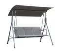 Produktbild: Angel Living Hollywoodschaukel Gartenschaukel 3 Sitzer mit Sonnenschutz aus Stahl, 3,00-Sitzer, Größe :	170cm x 110cm x 152cm