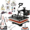 Produktbild: VEVOR Transferpresse 8 in 1 Heißpresse Maschine 38 x 30 cm T-Shirt Presse Maschine Hitzepresse Maschine DIY Heißpresse mit Digitaler LED-Temperatur-
