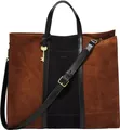 Produktbild: FOSSIL Leder Shopper Schultertasche Carmen Tote Brown / Black braun schwarz