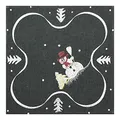 Produktbild: Haus und Deko Tischset Weihnachten 35 x 35 cm Leinenoptik Schneemann Motiv Bestickt Advent Deko Platzset Waschbar Untersetzer Tischsets Weihnachtstischdecken Geschenke