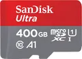 Produktbild: SanDisk Ultra 400GB microSDXC Speicherkarte + SD-Adapter, 120MB/s, Klasse 10, U1