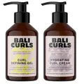 Produktbild: BALI CURLS Curl Defining Set – Hydrating Curl Cream & Defining Gel (je 150 ml) – Für geschmeidige, definierte Haare – Feuchtigkeit, Definition & Halt ohne Verkleben