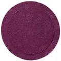 Produktbild: Erwin Müller Badematte, Badteppich Uni Serie Stuttgart Beere Größe rund: 90 cm Ø - extra dick, hohe Saugfähigkeit, 100% Baumwolle