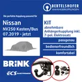 Produktbild: Für NISSAN NV250 Kasten/Bus Typ X61 07.2019-jetzt AHK abn +7pol spez. E-Satz TOP