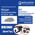 Produktbild: Für NISSAN NV250 Kasten/Bus Typ X61 07.2019-jetzt AHK abn +13pol sp. E-Satz TOP
