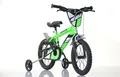 Produktbild: 14 Zoll Kinderfahrrad Jungenfahrrad grün  Kinderrad Fahrrad Spielrad cool sicher