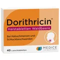 Produktbild: Dorithricin Halstabletten Waldbeere 40 Lutschtabletten bei Halsschmerzen & Schluckbeschwerden - bekämpft Bakterien & Viren - Waldbeergeschmack ab 2 J