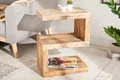 Produktbild: riess-ambiente Beistelltisch S 60cm natur - Mangoholz, Ablage, kompakt, vielseitig, dreistufig, Massiver S-förmiger Sofatisch - ideal für Praxen, Wohn- & Schlafzimmer