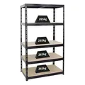 Produktbild: PROREGAL Schwerlastregal Tiger Schwarz 180x100x60cm für Gesamtlast 1365kg Kellerregal, Steckregal, Garagenregal, Lagerregal