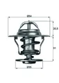 Produktbild: Thermostat Kühlmittel für AUDI FORD OPEL SEAT SKODA VOLVO VW 80 B1 Stufenheck