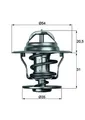 Produktbild: Thermostat Kühlmittel MAHLE TX 13 87D für OPEL AUDI 80 100 VW C1 C4 B1 SEAT T5 2