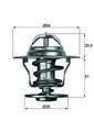 Produktbild: MAHLE TX 13 87D Thermostat, Kühlmittel für AUDI,FORD,OPEL,SEAT,SKODA,VAUXHALL,VO