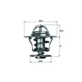 Produktbild: 1x Thermostat, Kühlmittel MAHLE TX 13 87D passend für AUDI FORD GMC OPEL VW