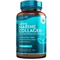 Produktbild: Marine Collagen und Hyaluronsäure Kapseln Hochdosiert 1400mg - Kollagen Hydro...
