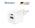 Produktbild: fontastic MINI GaNto 35W WH / USB-A/USB-C - Schnelllader - GaNTechnologie USB-Ladegerät (Laden - nicht warten)