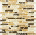 Produktbild: Glasmosaik Naturstein braun mix Wand Küche Bad WC Art:WB87-V1353|1 Matte