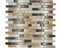 Produktbild: Glasmosaik mit Naturstein XIC V1353 braun/beige 29,8x30,5 cm