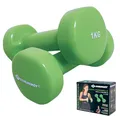 Produktbild: Schildkröt Vinyl Hantel Set, 2 x 1,0 kg, Grün, in 4-Farb Karton, 960205
